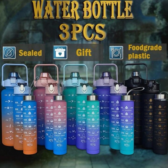 Set of 3 matching Water Bottles *NEW* - Picture 4 of 11